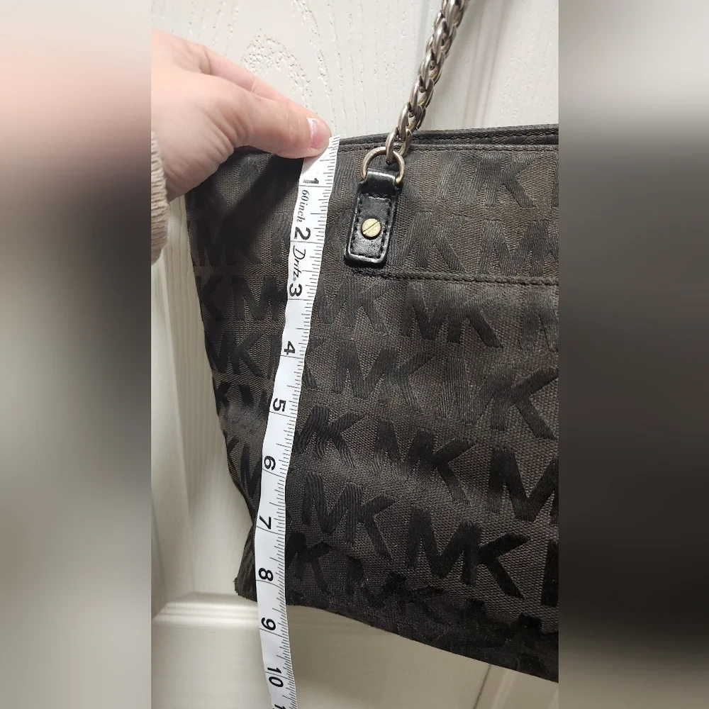 Michael Kors Black Jet Set Logo Tote Bag Purse Authentic